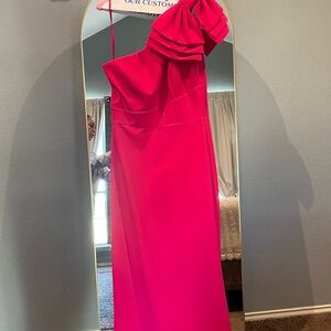 Alex Marie One-Shoulder Pink Dress